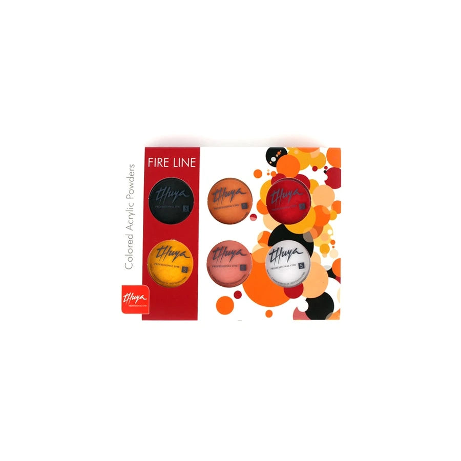 PRO THUYA PACK ACRYLIC COLORS FIRE - комплект цветни акрилни пудри, #FIRE, 1 бр.