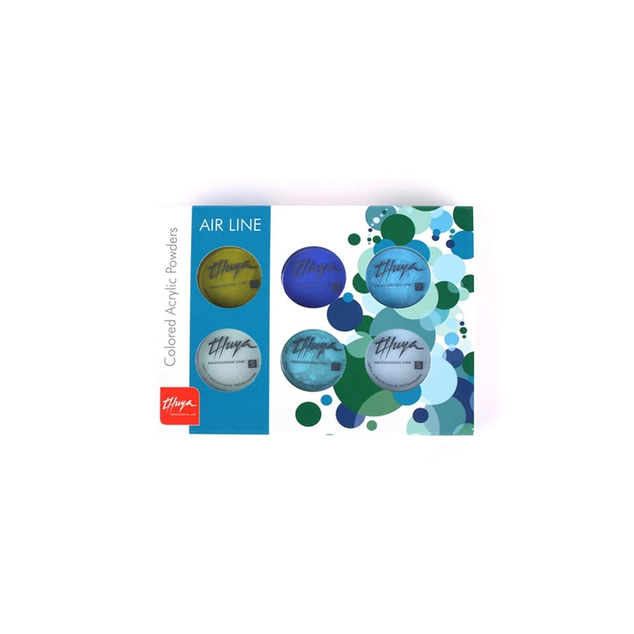 PRO THUYA PACK ACRYLIC COLORS AIR - комплект цветни акрилни пудри, #AIR, 1 бр.