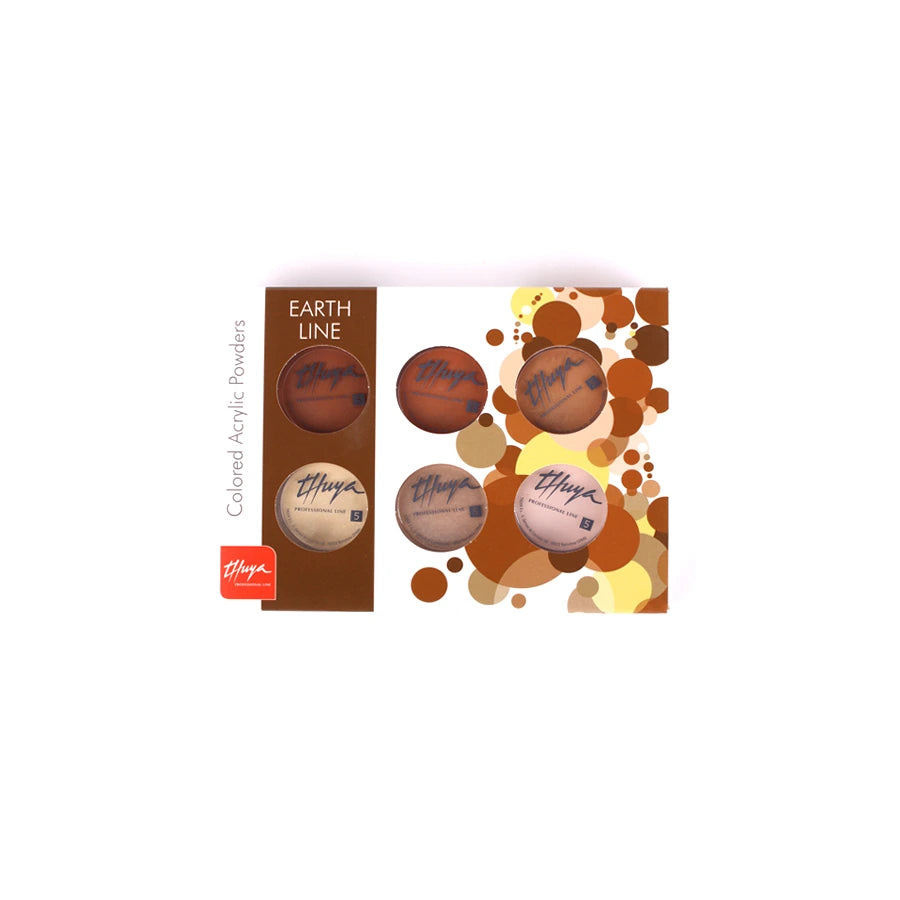 PRO THUYA PACK ACRYLIC COLORS EARTH - комплект цветни акрилни пудри, #EARTH, 1 бр.
