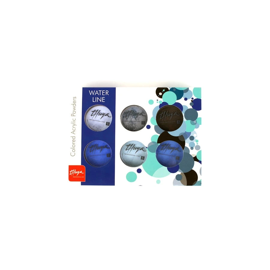 PRO THUYA PACK ACRYLIC COLORS WATER - комплект цветни акрилни пудри, #WATER, 1 бр.