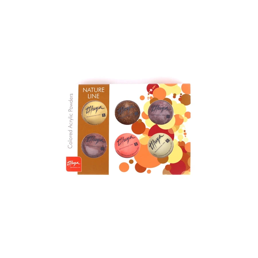 PRO THUYA PACK ACRYLIC COLORS NATURE - комплект цветни акрилни пудри, #NATURE, 1 бр.