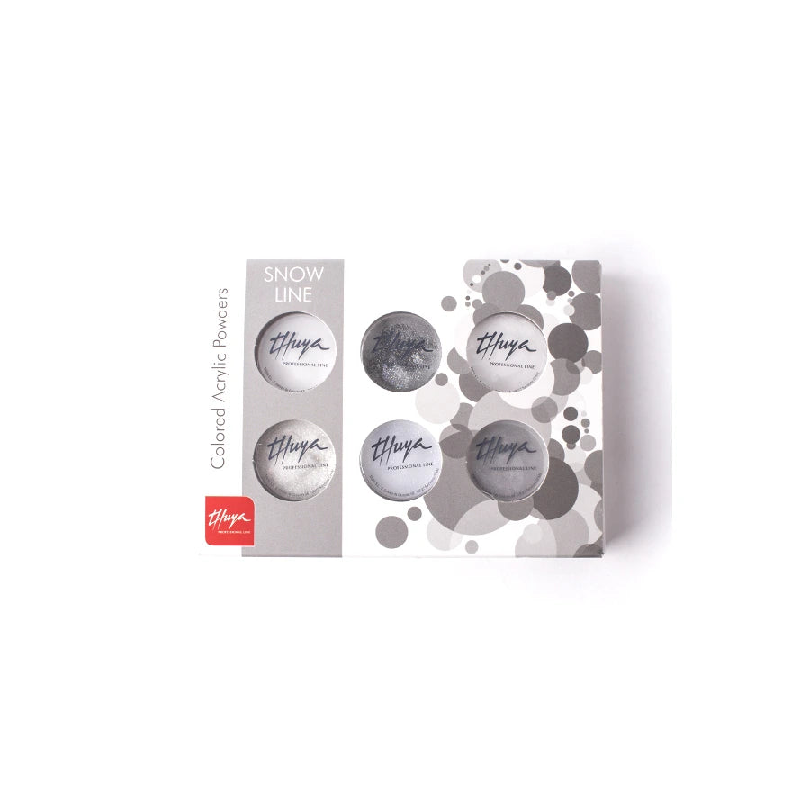 PRO THUYA PACK ACRYLIC COLORS SNOW - комплект цветни акрилни пудри, #SNOW, 1 бр.