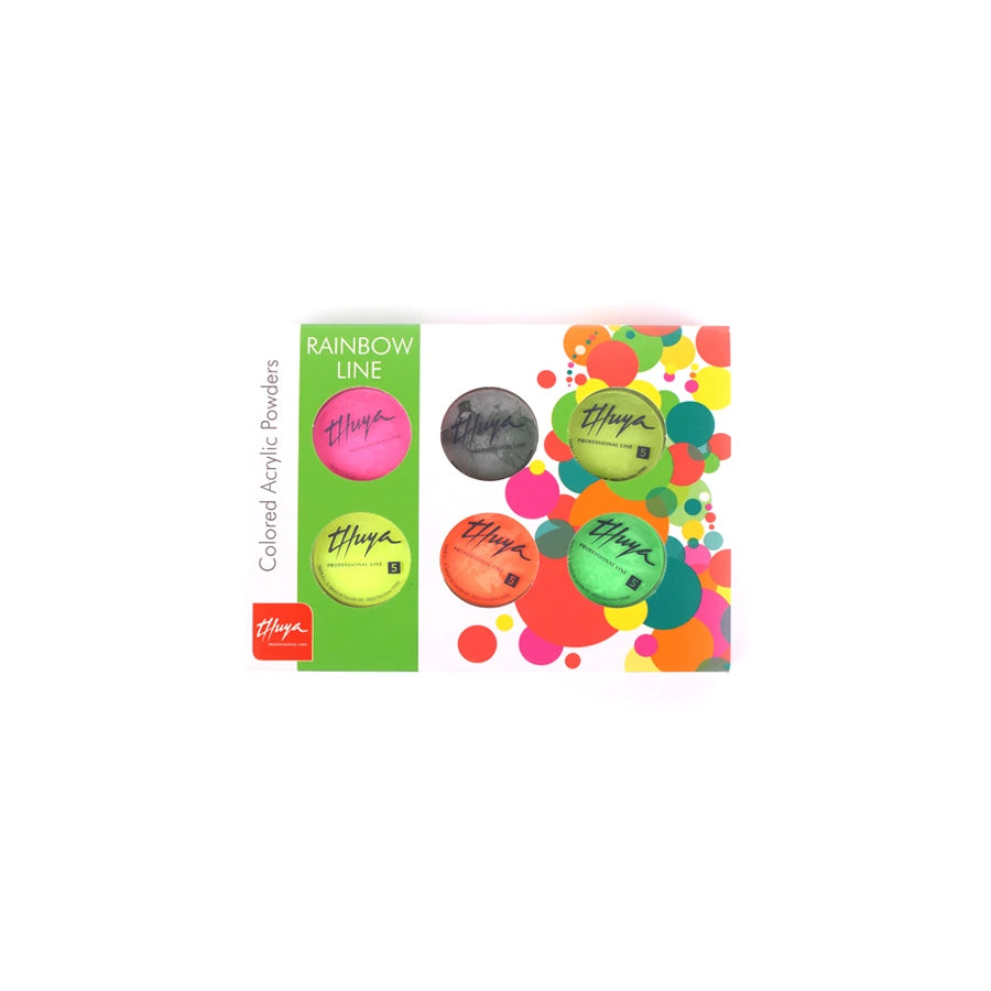 PRO THUYA PACK ACRYLIC COLORS RAINBOW - комплект цветни акрилни пудри, #RAINBOW, 1 бр.