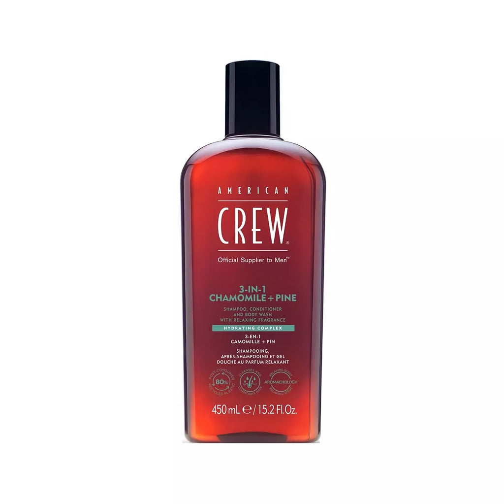 3-IN-1 CHAMOMILE + PINE SHAMPOO CONDITIONER AND BODY WASH, 450 mL