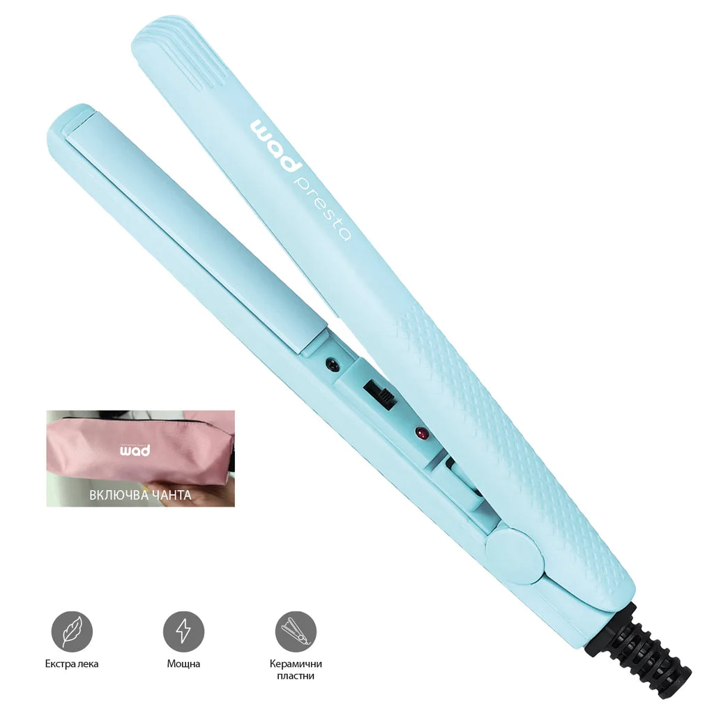 PRO PRESTA Straightener Black- мини преса за изправяне, #Blue