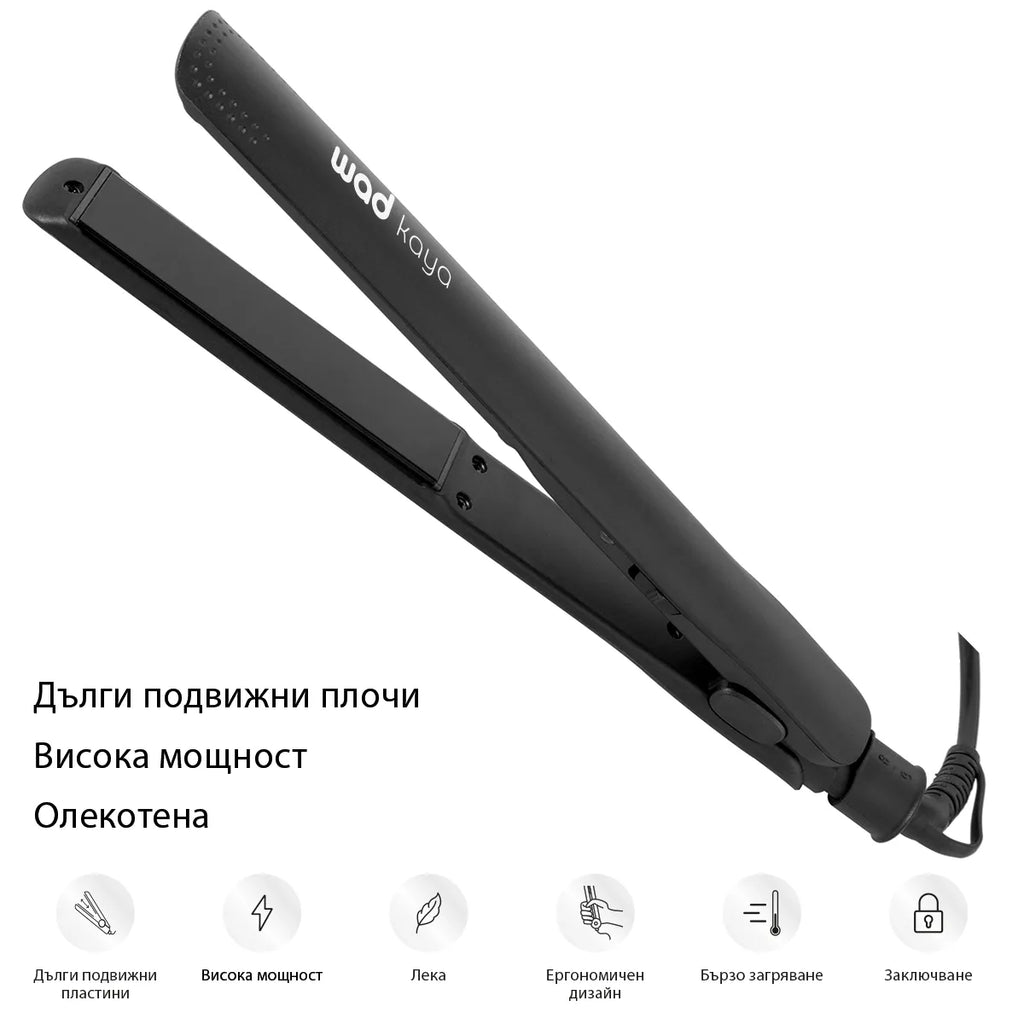 PRO KAYA Straightener Black - олекотена преса за коса, #Black